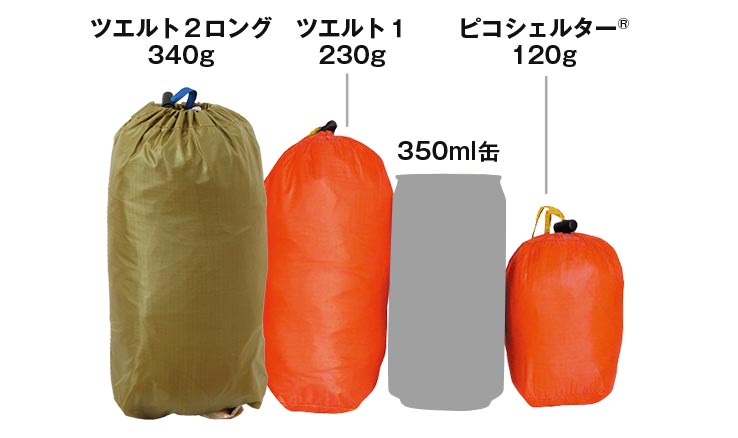 ツエルトの大きさイメージ